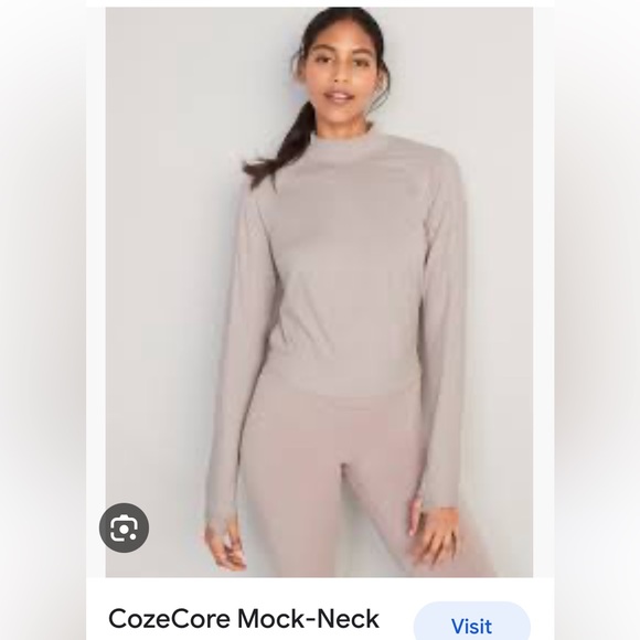 New! Old Navy cropped Cozecore mock neck top Sz 2XL - Picture 9 of 10